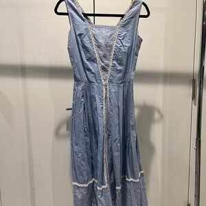 Elegant Blue Sleeveless Dress